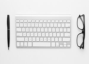Soft Focus Finger Typing Keyboard